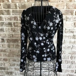 JS Boutique Formal Embellished Black Blouse VTG